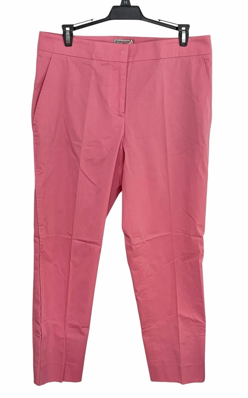 NWT Alberto Biani Cropped Chino Pants •Women 46/US 10•Pink Made In Italy $443